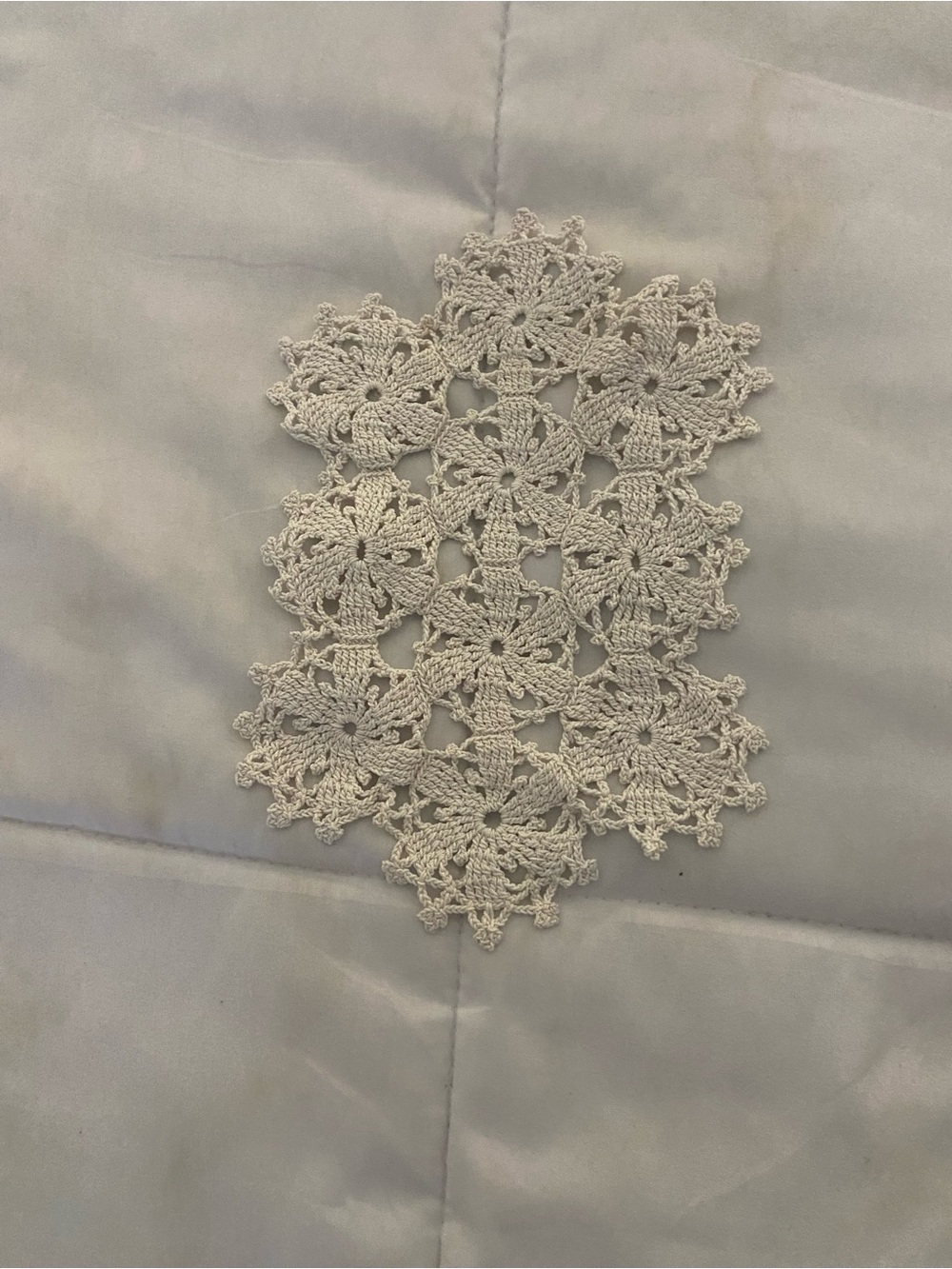 Handmade Crochet Lace Applique - Cream